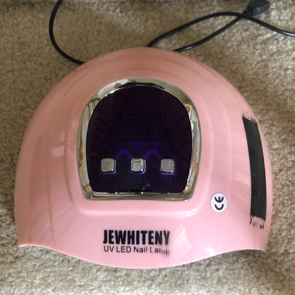 JEWHITENY Pink UV LED Nail Lamp with USB Cord